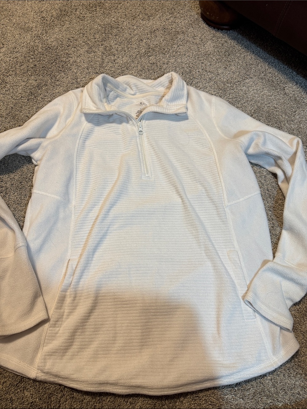 Cream Quarter-Zip Sweater Pullover